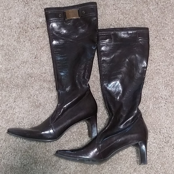 Good Condition Chocolate Brown Boots Size 8.5 - Picture 2 of 4